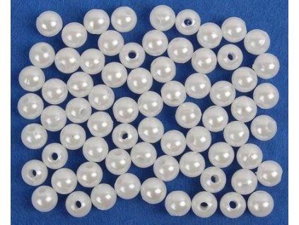 Korálky 5 mm bílé, 40 g