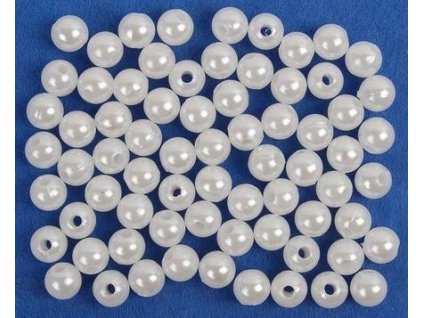 Korálky 5 mm bílé, 40 g