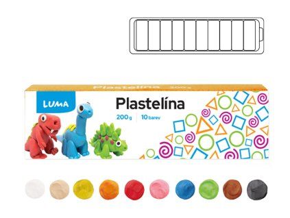 Plastelína Luma, 10 barev, 200 g