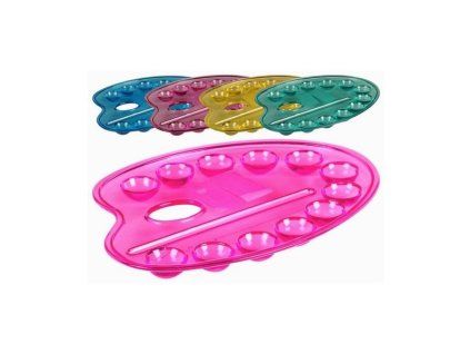 Malířská paleta plastová, 12 barev