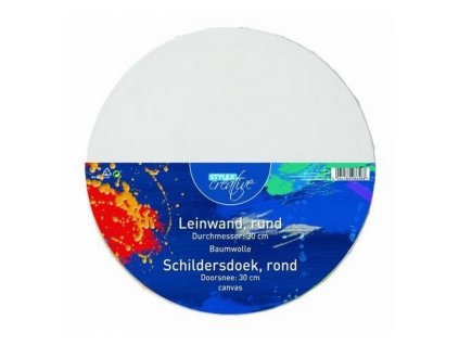 Plátno malířské, bavlněné, KULATÉ, 30 cm