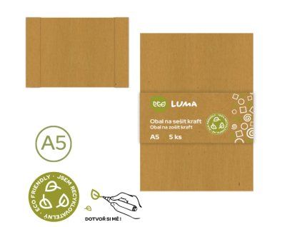 Obal  na sešit A5, ECO kraft papírový, 1 ks