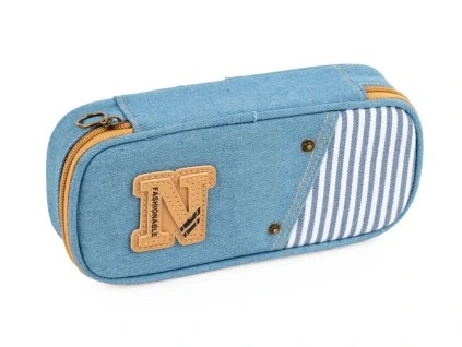 Penál - etue Denim, světle modrý