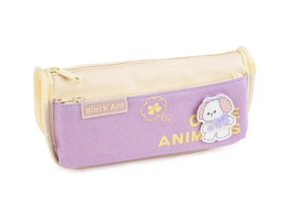 Penál - etue Patel, fialový krémový