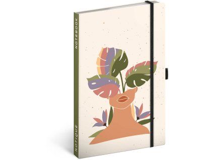 Notes Monstera, linka, 172 stran, 13 x 21 cm