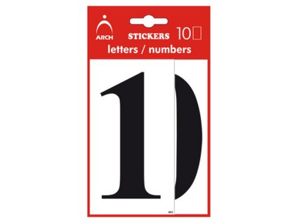 Samolepicí číslice 0-9, 10 cm, černé