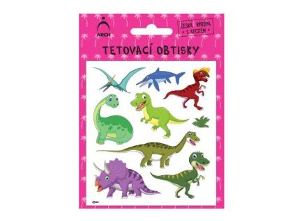 Dětské tetovací obtisky - dinosauři