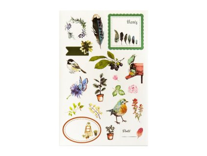 Dekorační samolepky Zahrada, 76 ks