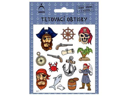 Dětské tetovací obtisky - piráti