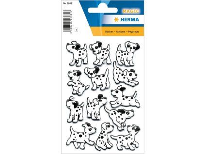 Samolepky dětské, plastické, Dalmatini, 1 arch