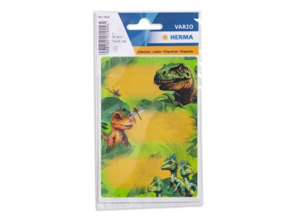 Samolepky dětské - jmenovky na sešit, Dino