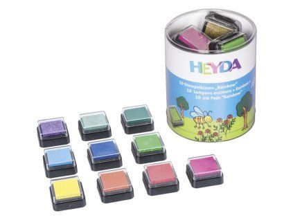 Sada razítkovacích polštářků, Duha, 10 ks