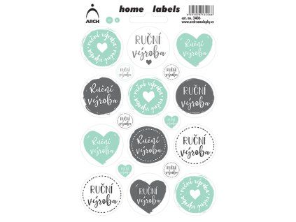 Samolepky Ruční výroba, 18 ks