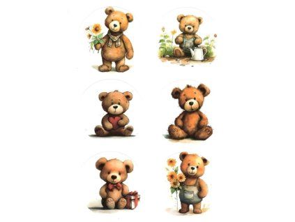 Samolepky Medvídci, 6 ks