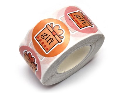 Samolepky Dárečky, 25 mm, 500 ks