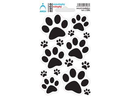 Samolepky Tlapky, 6 ks