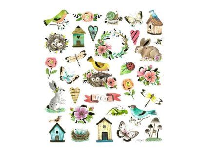 Samolepky ozdobné Spring, 31 ks