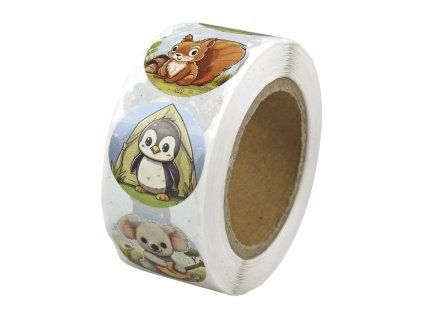 Samolepky Zvířátka, 28 mm, 500 ks