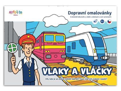 Omalovánky A5 - Vlaky a vláčky