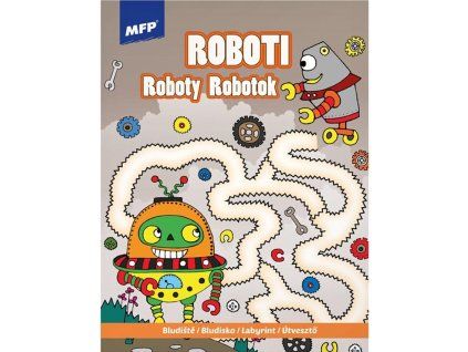 Omalovánky/Bludiště A4 - Roboti