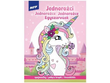 Omalovánky/Spojovačky A4 - Jednorožci