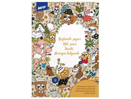 Omalovánky antistresové A4 - Roztomilí pejsci