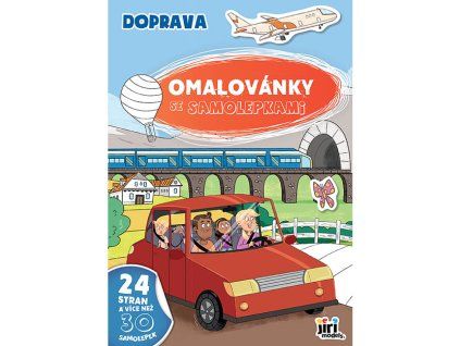 Omalovánky A4 se samolepkami - Doprava
