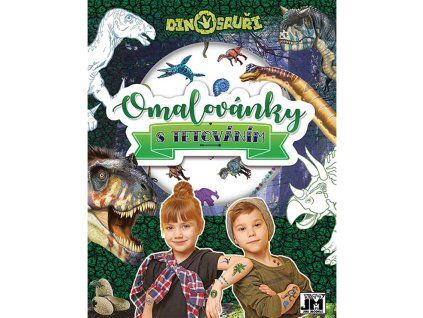Omalovánky A4 s tetováním - Dinosauři