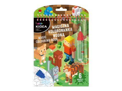 Vodové omalovánky - Pixel, se štětcem, 6 stran