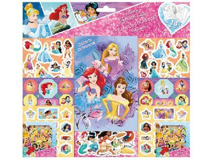 MEGA samolepkový set s vůní 500 ks - Disney princezny