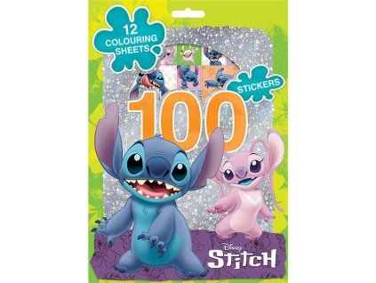 100 samolepek s omalovánkovými listy Lilo & Stitch