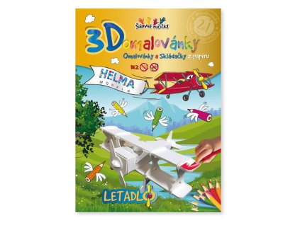 3D omalovánky Letadlo