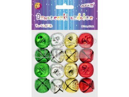 Rolničky barevné 2 cm, 16 ks