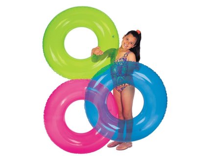 Nafukovací kruh do vody 76 cm, mix barev