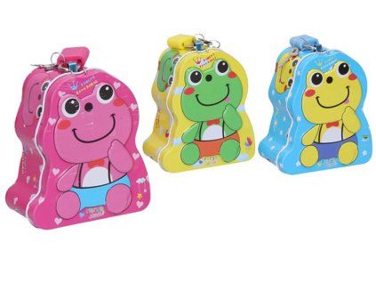 Pokladnička dětská plechová Žába