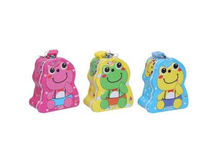 Pokladnička dětská plechová Žába