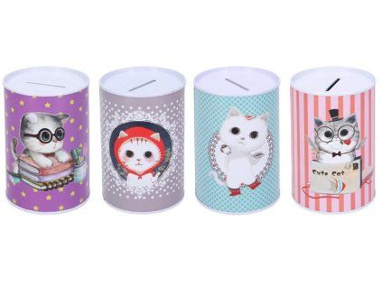 Pokladnička Kočička, plechová