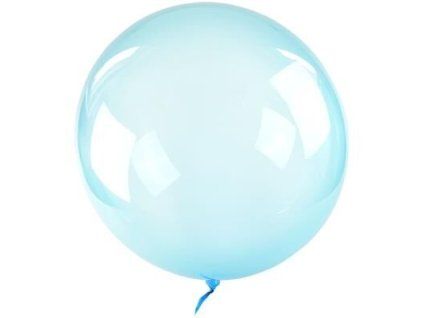 Balónek fóliový Bubble balloon, modrý, 50 cm