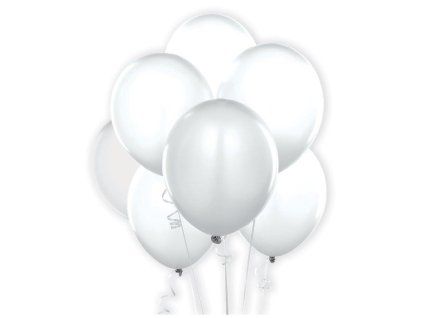 Balónky bílé, 7 ks