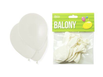 Bílé balónky, 10 ks