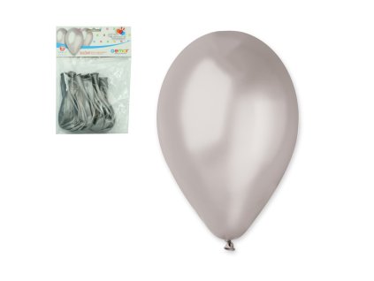 Stříbrné balónky, 10 ks