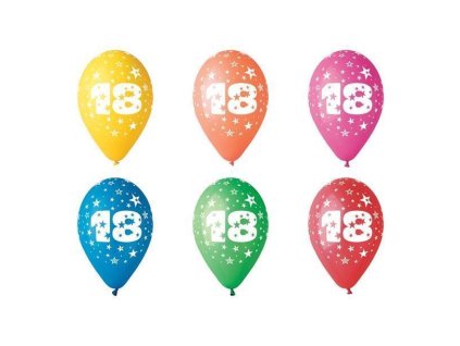 Balónky s číslem 18, 5 ks