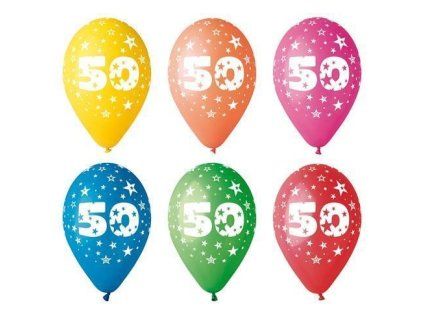 Balónky s číslem 50, 5 ks