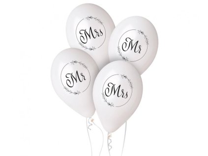 Balónky svatební Mr & Mrs, 4 ks