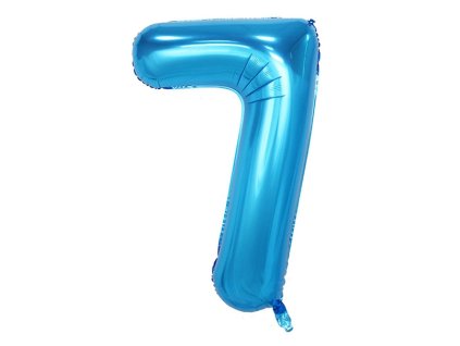 Balónek číslo 7, modrý, 40 cm