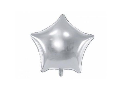 Balónek Hvězda, stříbrný, 48 cm
