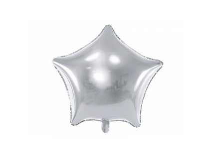 Balónek Hvězda, stříbrný, 48 cm