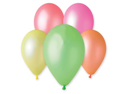 Balónky NEON 100 ks, mix barev