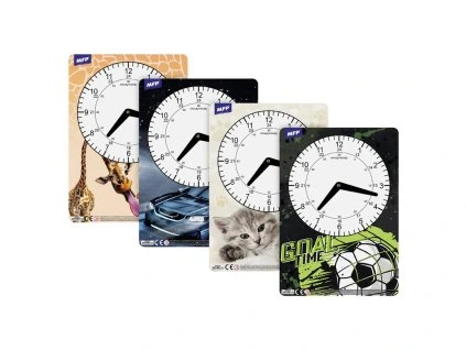 Dětské cvičné hodiny A4, mix s obrázkem