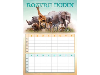 Rozvrh hodin ZOO